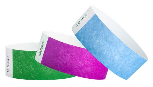1” Tyvek Solid Color Wristbands – 1 Inch Tyvek Band