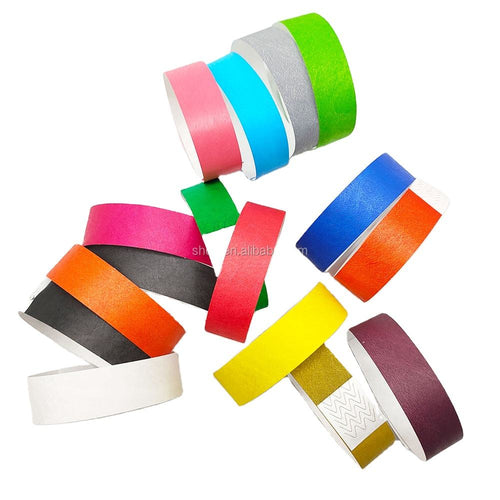 3/4” Tyvek Solid Color Wristbands – 3/4 Inch Tyvek Band