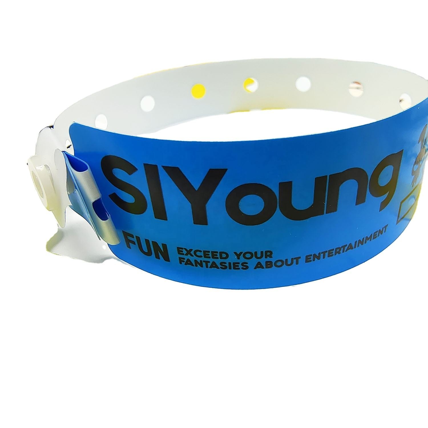 Custom Plastic Wristbands – Wide Face Band